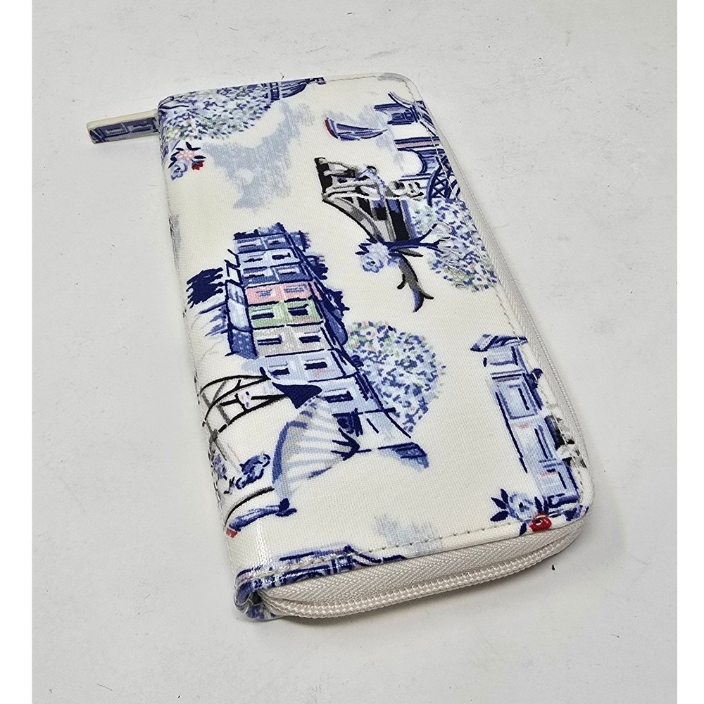 Cath Kidston zip wallet coated canvas whimsical artsy boho festival - Picture 3 of 7